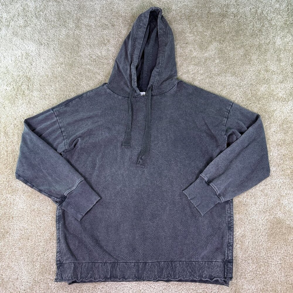 Aerie Womens Hoodie Cotton Terry Sweatshirt Size Small Oversized Gray E680